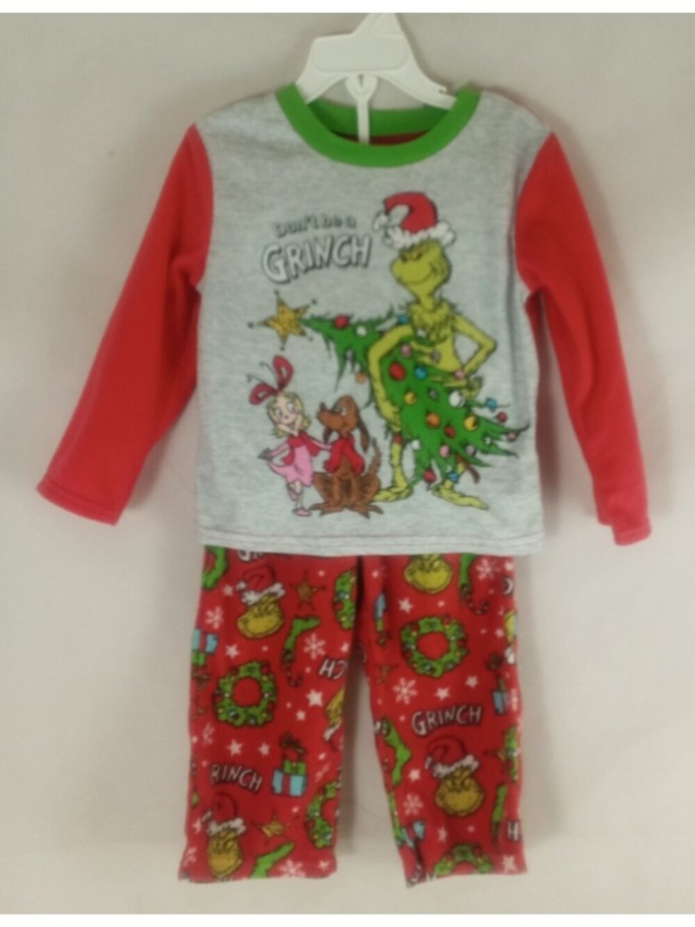 Dr. Seuss Grinch Who Stole Christmas 3T Pajamas 2 Piece